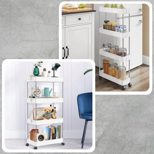 PÓŁKA ŁAZIENKOWA KUCHENNA SZAFKA NA KÓŁKACH REGAŁ 4 POZIOMOWY Z na Arena.pl