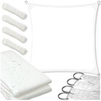 Żagiel biały markiza przeciwsłoneczna kwadratowa wodoodporny UV 3,6 x 3,6 m