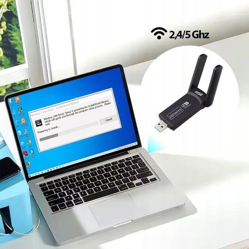Adapter WiFi USB 3.0 Karta Sieciowa 1300MBps 5Ghz do Komputera Antena Wi-Fi na Arena.pl