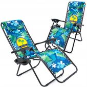 FOTEL OGRODOWY LEŻAK ROZKŁADANY PLAŻOWY KRZESŁO KEMPINGOWE KWIATY GRATIS