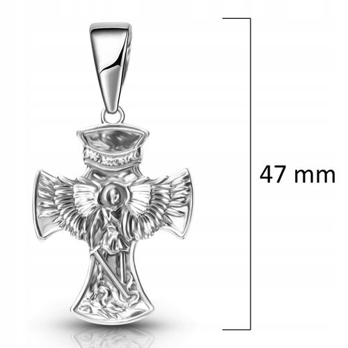 Michał Archnioł krzyżyk duży męski srebro zawieszka 925 swiety na Arena.pl