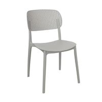 Szare krzesło nowoczesne z tworzywa – do kuchni, ogrodu, restauracji i na balkon 157G