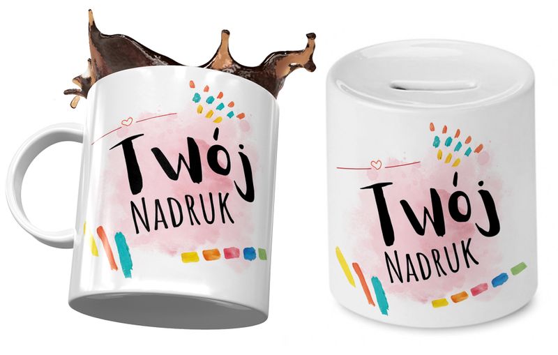 Dla Przyjaciela Zestaw Kubek + Skarbonka Prezent Z Nadrukiem Ze Zdjęciem zdjęcie 3