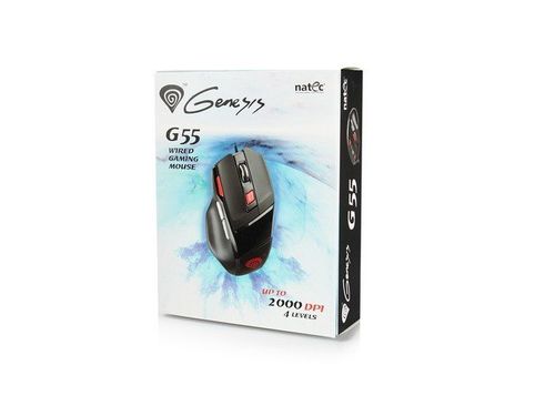 NATEC Mysz GENESIS G55 USB GAMING 2000 DPI + DPI Switch + Burst Fire Button na Arena.pl