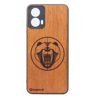 Drewniane Etui Bewood do Motorola G34 5G NIEDŹWIEDŹ MERBAU