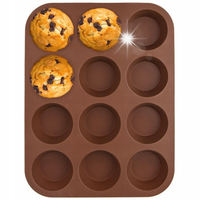 FORMA SILIKONOWA DO MUFFINEK BABECZEK PIECZENIA 12 SZT NIEPRZYWIERAJĄCA