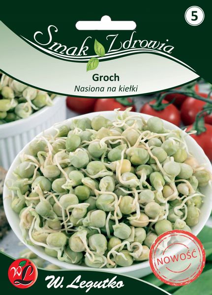 Nasiona na kiełki, groch, 50g zdjęcie 1