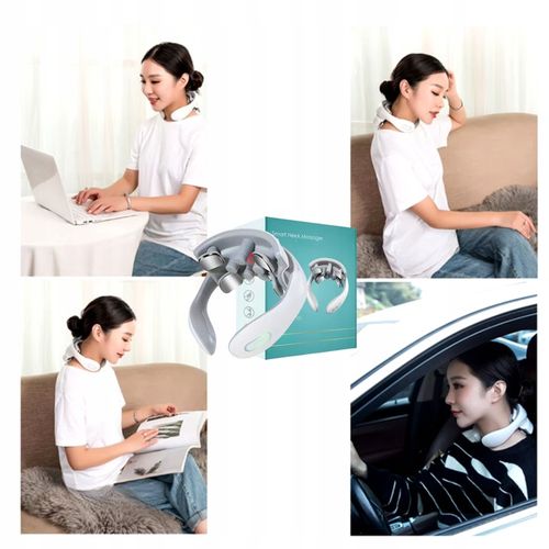 MASAŻER SZYI SZTYWNOŚĆ KARKU BÓL PRĄDY TENS 9 GŁOWIC GRZANIE 5 PROGRAMÓW na Arena.pl