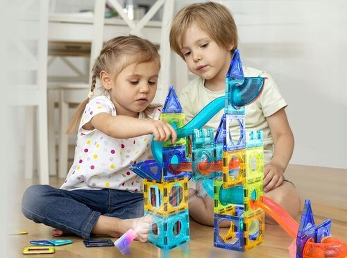 EDUKACYJNA ZABAWKA DLA DZIECKA 4 5 6 7 8 LATKA ZAMEK KLOCKI MAGNETYCZNE na Arena.pl
