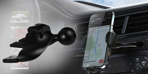 UCHWYT DO KRATKI NAWIEWU DO SLOTU CD NA TELEFON SMARTFON DO AUTA WEBSKI na Arena.pl