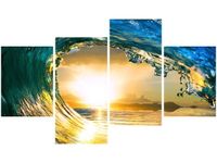 OBRAZ SŁONECZNA FALA MORZE NATURA