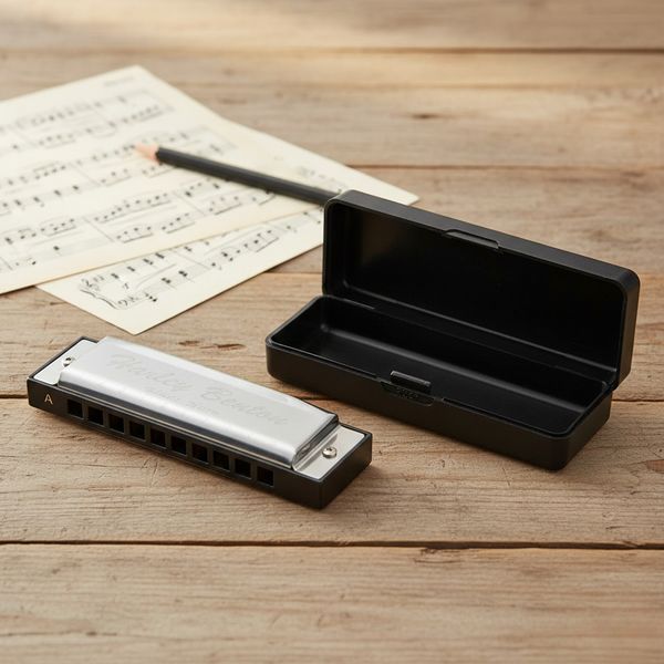 Harmonijka ustna A-Dur / A-Major Harley Benton Blues Harmonica Etui zdjęcie 2