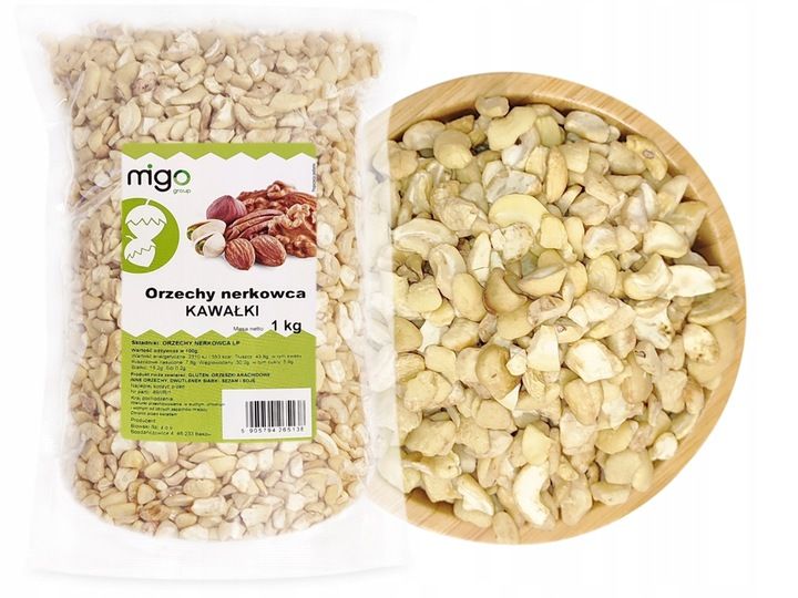 Orzechy Nerkowca KAWAŁKI, Nerkowce- 1kg- MIGOgroup zdjęcie 1