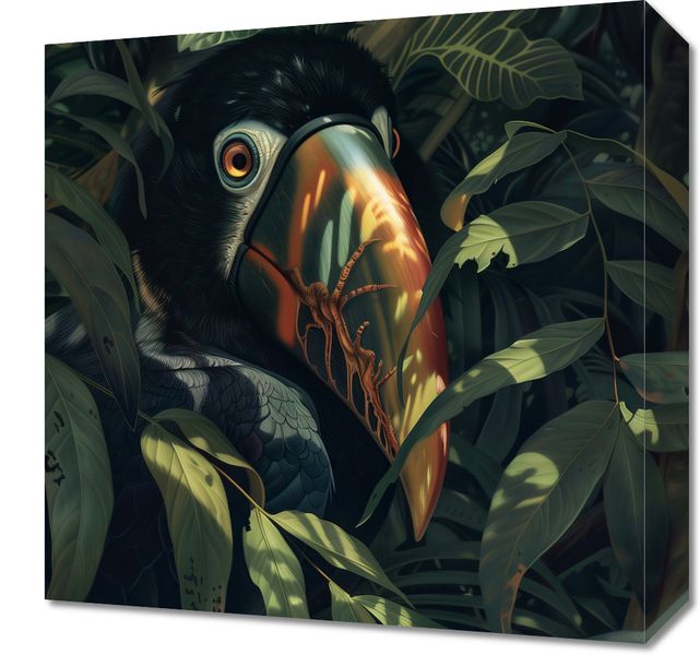 Obraz 40x40cm Skryty Tukan zdjęcie 1