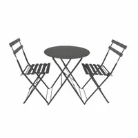 Zestaw mebli ogrodowych metalowy SKŁADANY taras