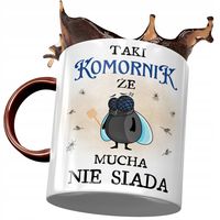 Kubek Bordowy Dla Komornika Że Mucha Nie Siada Z Nadrukiem Ze Zdjęciem