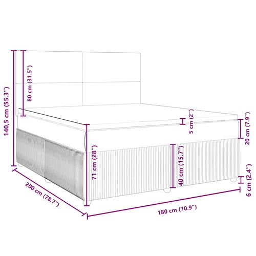 Łóżko kontynentalne z materacem, czarne, 180x200 cm, aksamit na Arena.pl