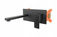 Bateria umywalkowa podtynkowa STELLMAN CZARNA