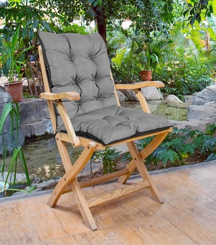 Poduszki na krzesła ogrodowe Poduszka na Krzesło Ogrodowe 80x50 cm szara na Arena.pl