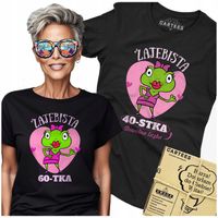 KOSZULKA DAMSKA NA URODZINY ŻAJEBISTA 20 30 40 50 PERSONALIZOWANY TSHIRT