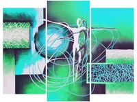 OBRAZ ABSTRAKCYJNY TANIEC ZIELENI