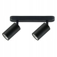 Lampa sufitowa reflektor podwojny spot tuba ruchoma do 2x LED GU10 czarny