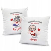 Poduszka Jasiek zestaw poduszek prezent DZIEŃ BABCI I DZIEŃ DZIADKA