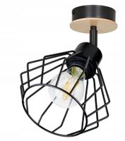 Lampa sufitowa KINKIET ścienny Drewno regulowany LOFT klosz brylant na E27