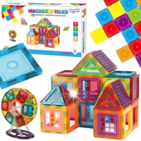 KLOCKI MAGNETYCZNE MOCNE 3D EDUKACYJNE PANELE AUTO DLA DZIECI 70 el WOOPIE