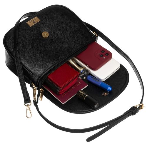 mała, czarna torebka damska na ramię ze skóry ekologicznej - peterson na Arena.pl