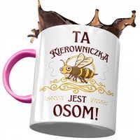 Kubek Różowy Dla Kierowniczki Jest Osom! Prezent Z Nadrukiem Ze Zdjęciem