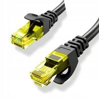 PRZEWÓD INTERNETOWY ETHERNET RJ45 CZARNY 20m KABEL SIECIOWY LAN CAT 6 UTP