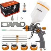 PISTOLET LAKIERNICZY DO MALOWANIA LAKIEROWANIA HVLP ZBIORNIK 600 ML ZESTAW