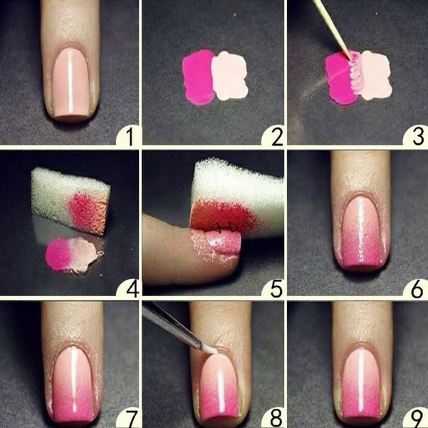 2x GĄBKA DO OMBRE MANICURE HYBRYD MAKIJAŻU ŻEL zdjęcie 3