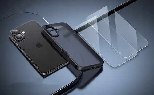 Etui do iPHONE 16 + 2x SZKŁO WZMACNIANE do MagSafe PREMIUM CASE MATOWE 360° na Arena.pl