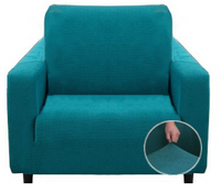 POKROWIEC NA FOTEL KANAPĘ ELASTYCZNY ŻAKARDOWY 1os 90-145 CM TURKUSOWY