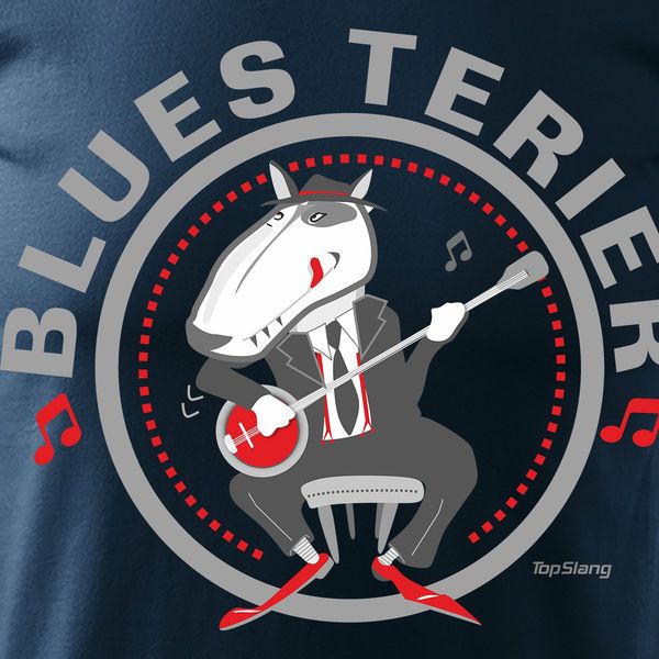 Koszulka z Bluesem Blues Terier męska granatowa REGULAR XL zdjęcie 2