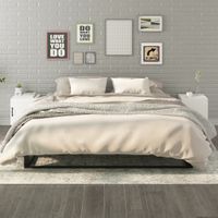 Szafki nocne, 2 szt., białe, materiał drewnopochodny