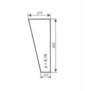 szyba przednia dolna ciągnika URSUS C-330 Kabina sokółka bezbarwna