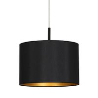 Abażurowa lampa okrągła Alice 4961 zwis do sypialni czarna złota