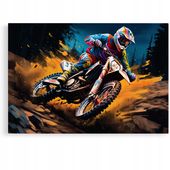 2 x Obraz 120x80 samochody motor cross aprilla kawasaki enduro abstrakcja a