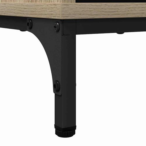 Bufet dąb sonoma 89,5 x 33 x 82 cm Materiał drewnopochodny na Arena.pl