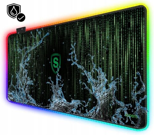 Podkładka pod myszkę gamingowa mysz xxl duża klawiaturę RBG świecąca 80x30 na Arena.pl