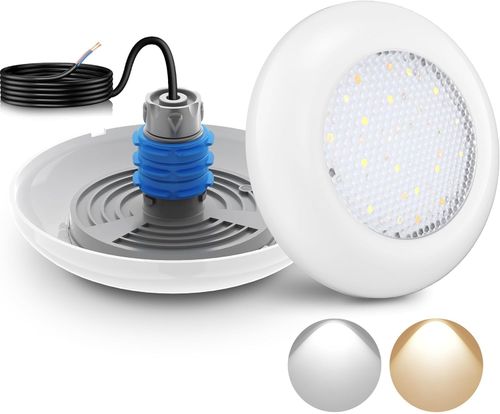 Reflektor LED basenowy LyLmLe 12W IP68 12V Ø190 mm 2 kolory (3000K/6000K) na Arena.pl