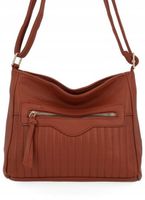 Herisson - torebka worek zamek przeszycia brązowy 1052L2089