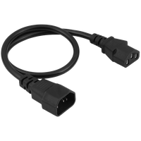 akyga kabel zasilający ak-pc-14a przedłużacz cca iec c13 / c14 0.5m