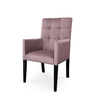 Fotel CAROL / antyczny róż / noga czarna / R62