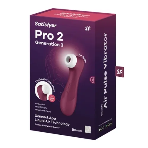satisfyer pro 2 generation 3 red - system air pulse, aplikacja, 2 nakładki na Arena.pl