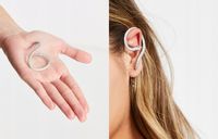 DesignB London Srebrny kolczyk w kształcie węża