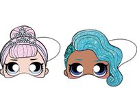 Maski papierowe LOL Glitterati Surprise!, 6 szt.
